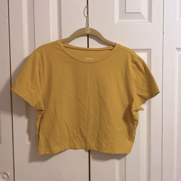 wild fable Tops Mustard Yellow Crop Top Poshmark